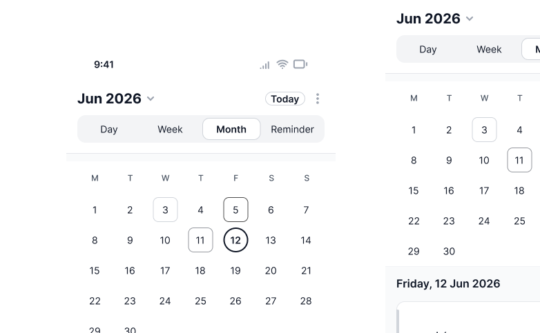 Calendar already connects multiple data types — but is still treated as a viewing module rather than a Time Hub.